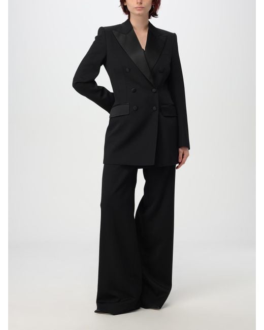 Dolce & Gabbana Black Dolce &Amp Gabbana Double-Breasted Virgin Wool And Silk Blazer