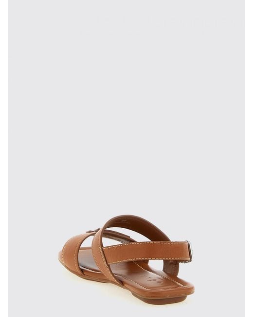 Hogan Brown H685 Leather Sandals