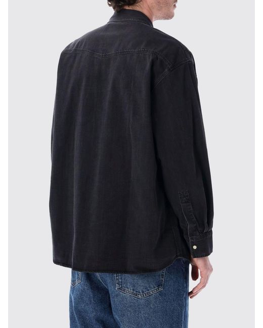 Studio Nicholson Blue Cotton Denim Casual Shirt for men