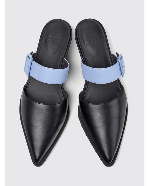 Camper White Anita Leather Mules