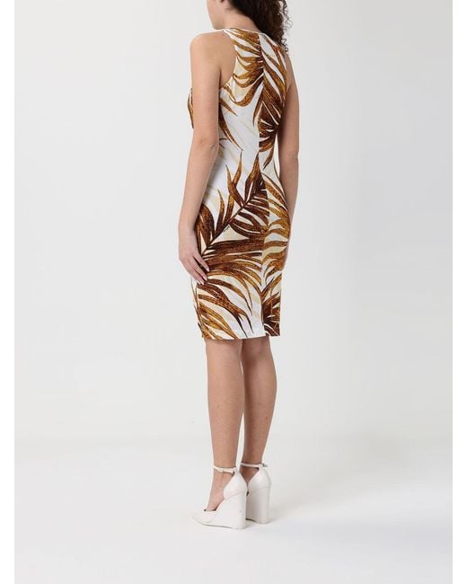 Just Cavalli White Printed Jersey Mini Dress
