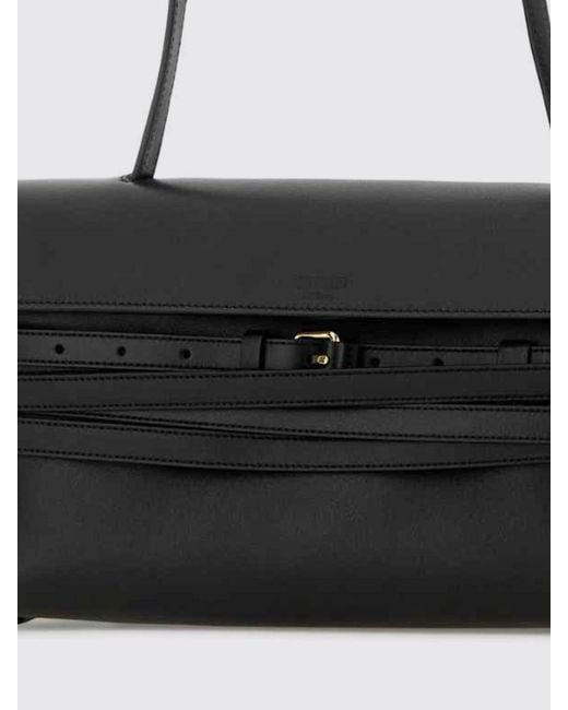 Moschino Black Nappaleder-Schultertasche
