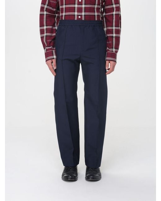 Gucci Blue Technical Fabric Track Pants for men