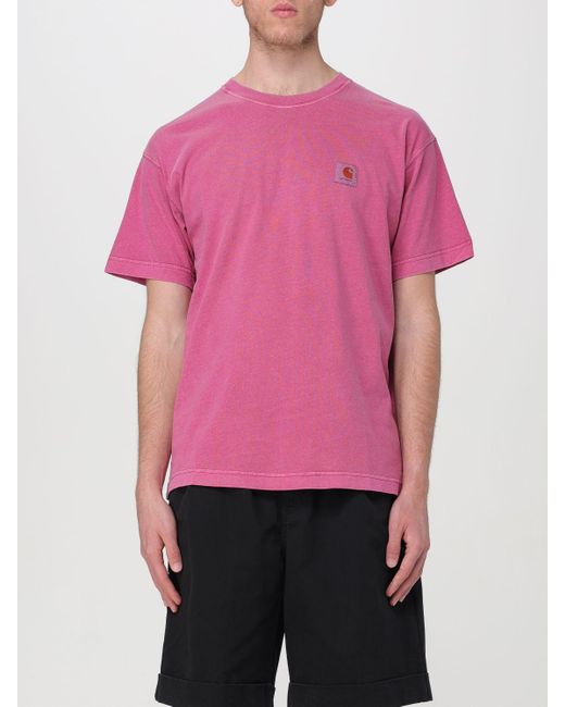 T-shirt basic di Carhartt in Pink da Uomo