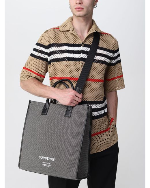 Bolsos Burberry de hombre de color Gris | Lyst