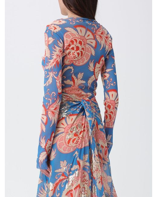 Etro Red Long-Sleeved Printed Top