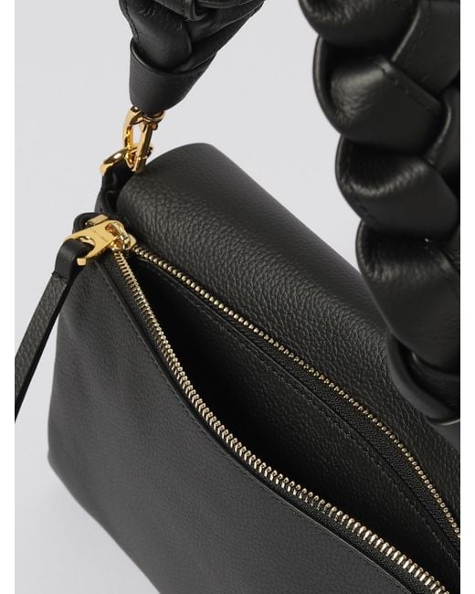 Coccinelle Black Boheme Grained Leather Bag