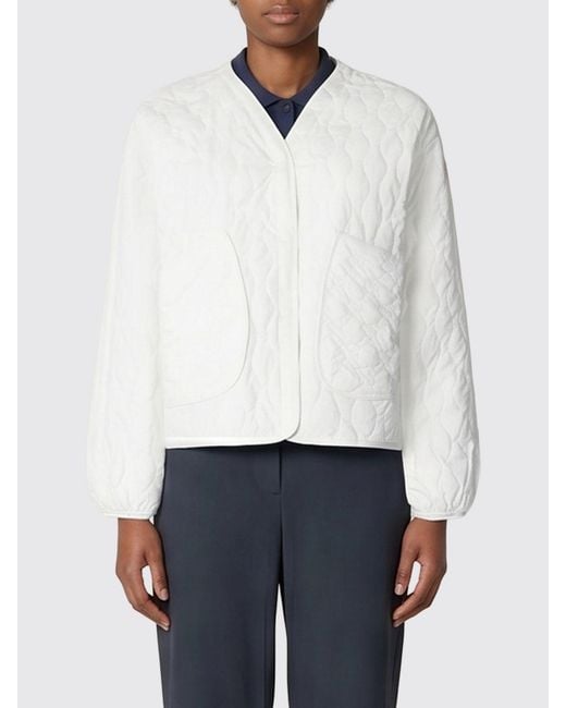 Save The Duck White Short Quilted Jacket