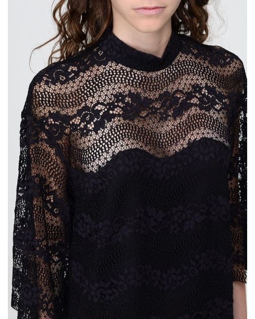 Twinset Black Mini Lace Dress
