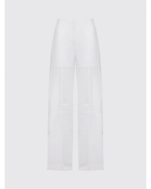 Jil Sander White High-Waisted Wide-Leg Cotton Palazzo Pants
