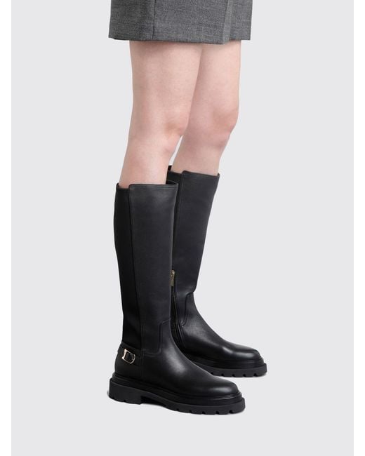 Santoni Black Boots