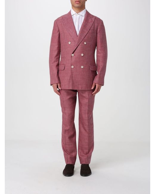 Brunello Cucinelli Red Suit for men