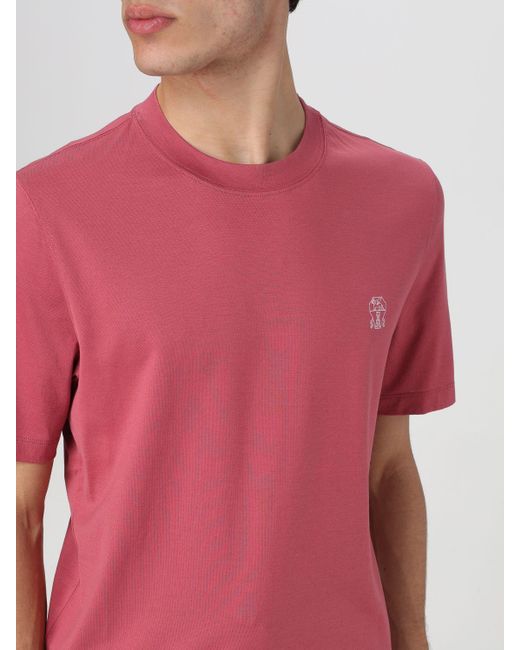 Brunello Cucinelli T-shirt in Red für Herren
