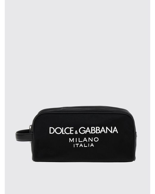 Beautycase in nylon con stampa logo di Dolce & Gabbana in Black da Uomo