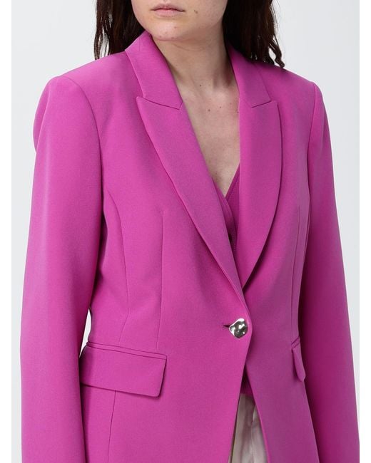 Liu Jo Pink Single-Breasted Polyester Blazer