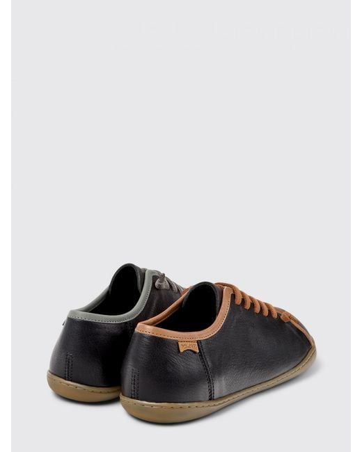 Camper Black Twins Leather Sneakers for men