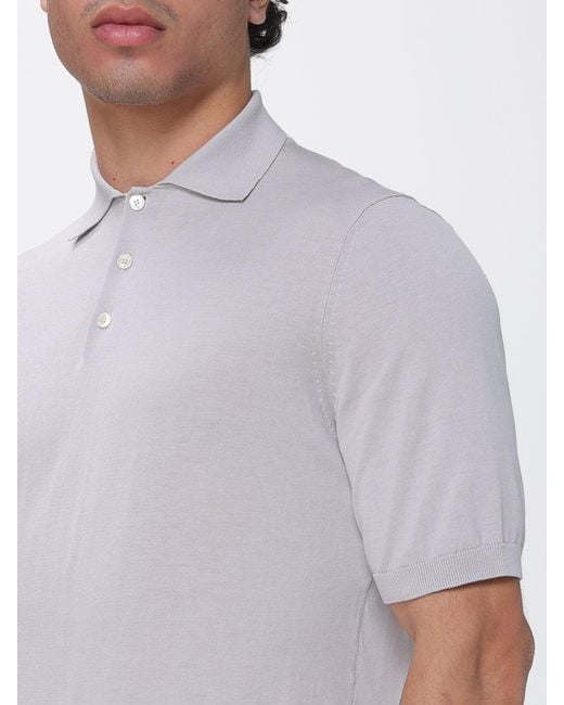 Ballantyne Gray Cotton Polo Shirt for men