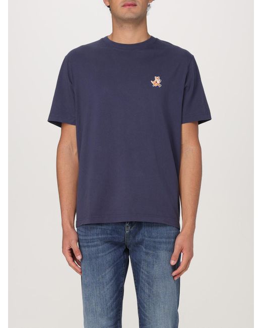 Maison Kitsuné Blue Maison Kitsun&Eacute T-Shirt for men