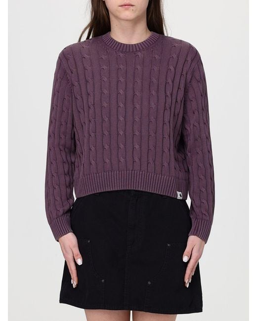 Carhartt Purple Cotton Crewneck Sweater