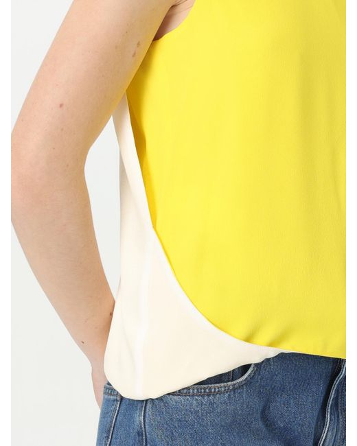 MSGM Yellow Sleeveless Top Casual Wear