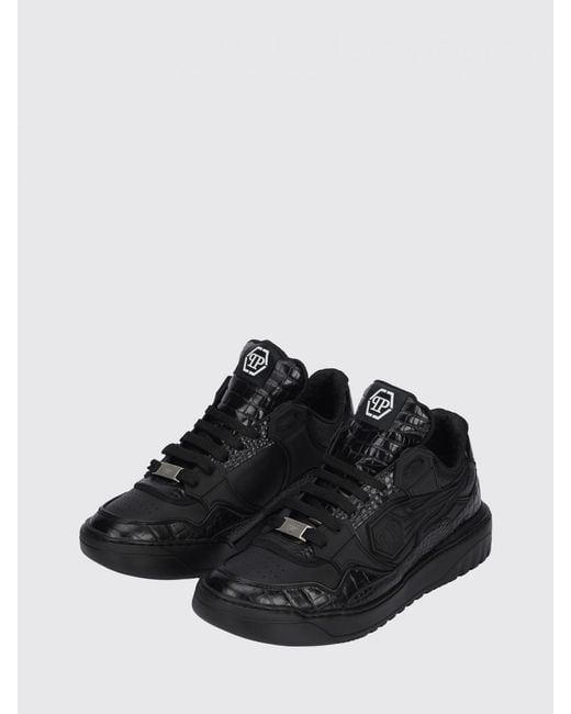 Philipp Plein Black Moonwalker Sneakers for men