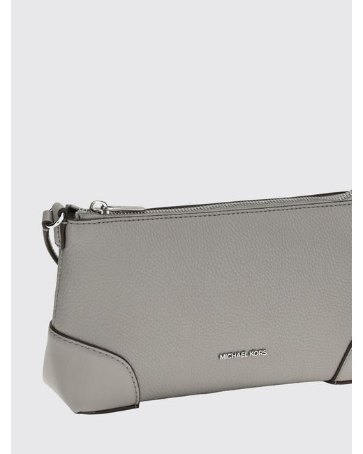 Michael Kors Gray Murphy Leather Crossbody Bag