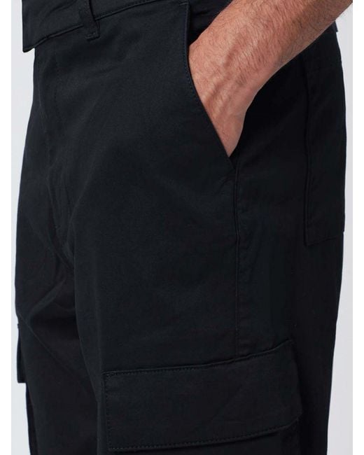 Represent Blue Cotton Cargo Trousers for men