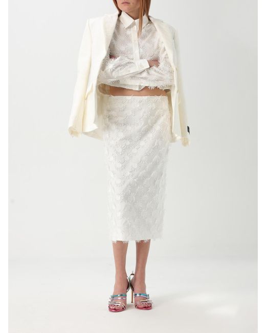Falda Mujer MSGM de color White