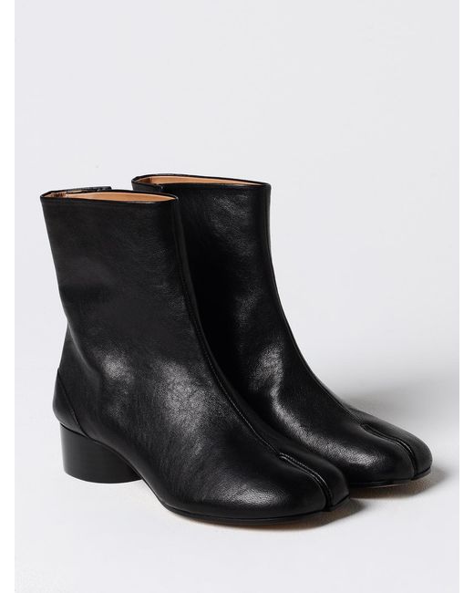 Maison Margiela Black Flat Ankle Boots