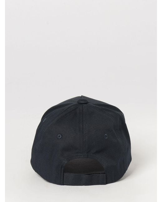 Emporio Armani Black Cotton Baseball Cap for men