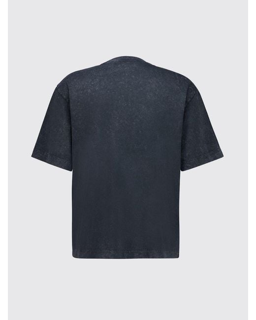 Off-White c/o Virgil Abloh Blue Graphic Print Cotton T-Shirt With Logo for men
