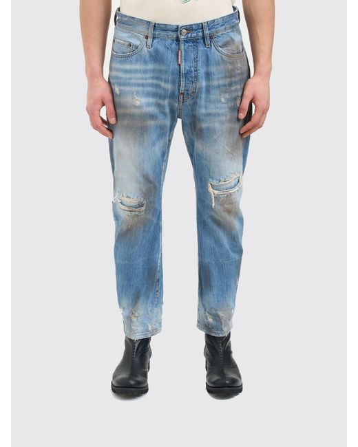 DSquared² Blue Used Slim Fit Jeans for men