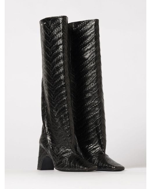 Coperni Black Bridge Woven Leather Boots
