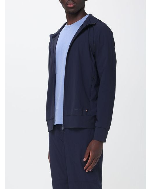 Save The Duck Blue Luiz Technical Stretch Nylon Zipped Hoodie By for men