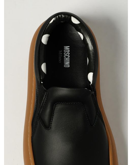 Moschino Couture Black Leather Sneakers for men