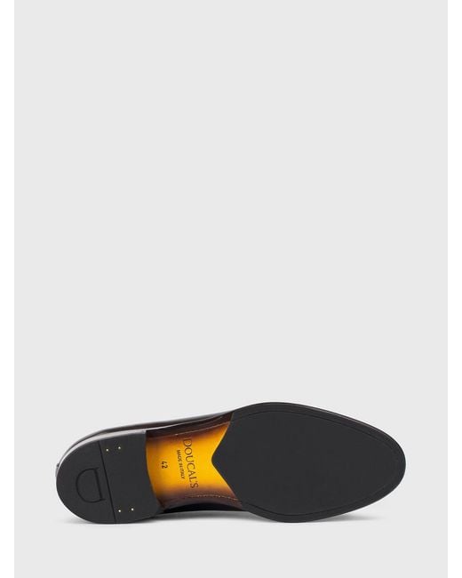 Doucal's White Leather Oxford Shoes for men