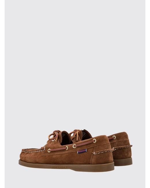 Sebago Brown Portland Artisan Suede Boat Shoes for men