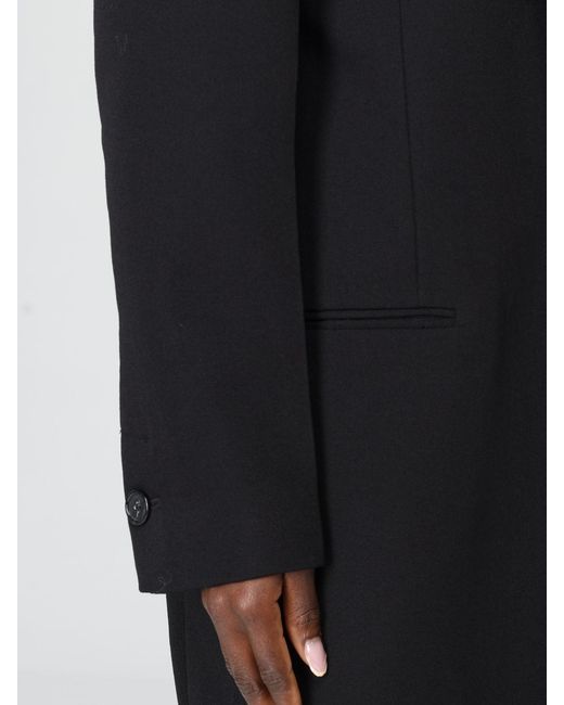 Totême Black Tailored Wool Blend Coat