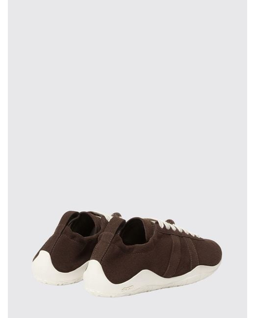 Fabiana Filippi Brown Suede Low-Top Sneakers With Vibram Sole