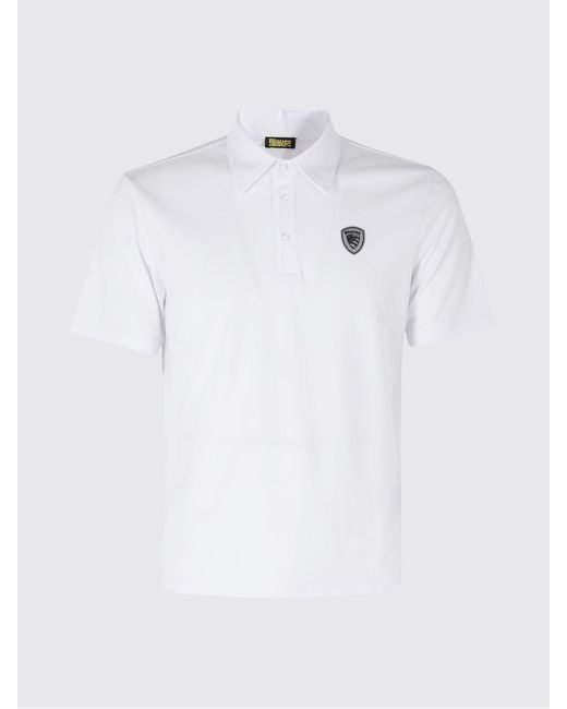 Blauer White Polo Shirt for men
