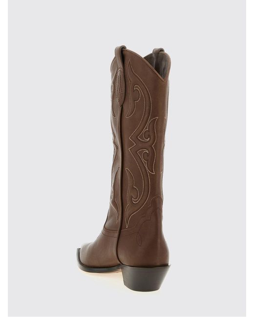 Sonora Boots Brown Yuma Embroidered Leather Boots