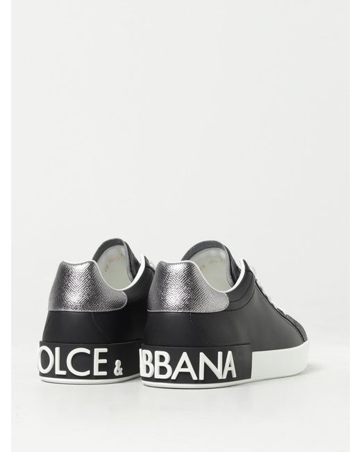 Dolce & Gabbana Black Dolce &Amp Gabbana Leather Sneakers for men