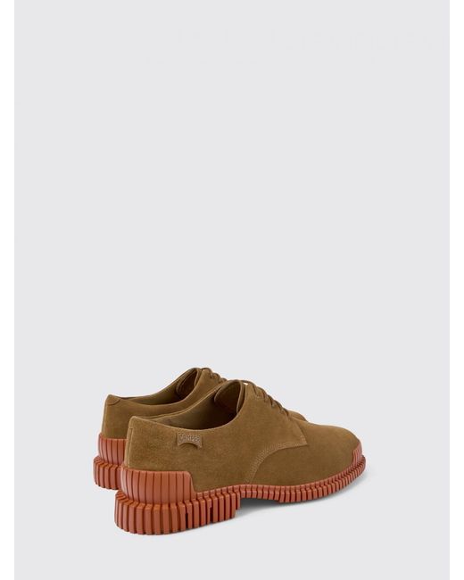 Camper Brown Pix Suede Derby Shoes for men