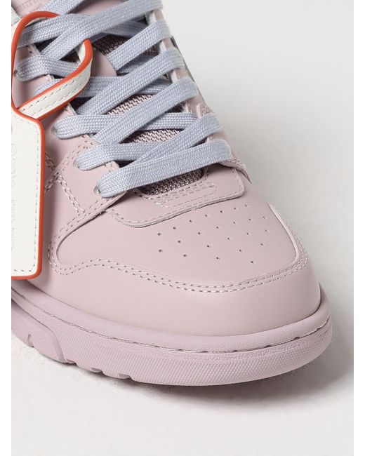 Sneakers Out Of Office in pelle di Off-White c/o Virgil Abloh in Pink