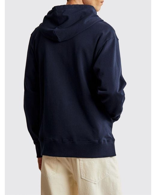 La Martina Blue Cotton Hoodie for men
