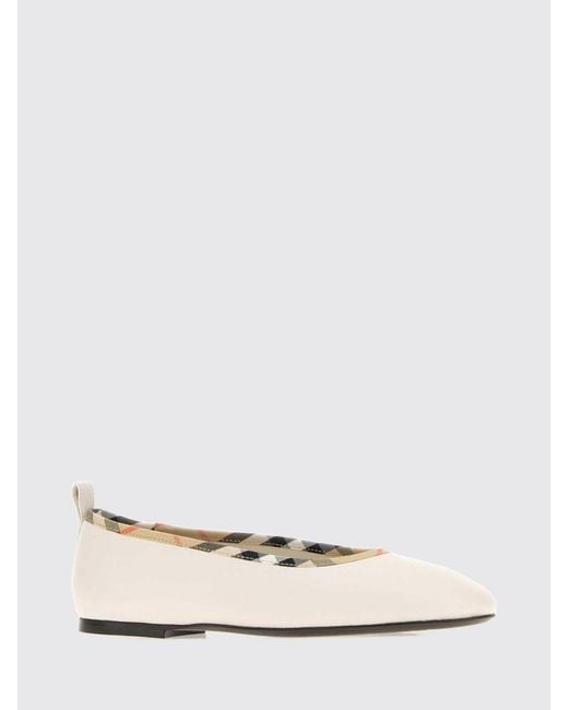 Burberry Natural Robin Round Toe Ballet Flats