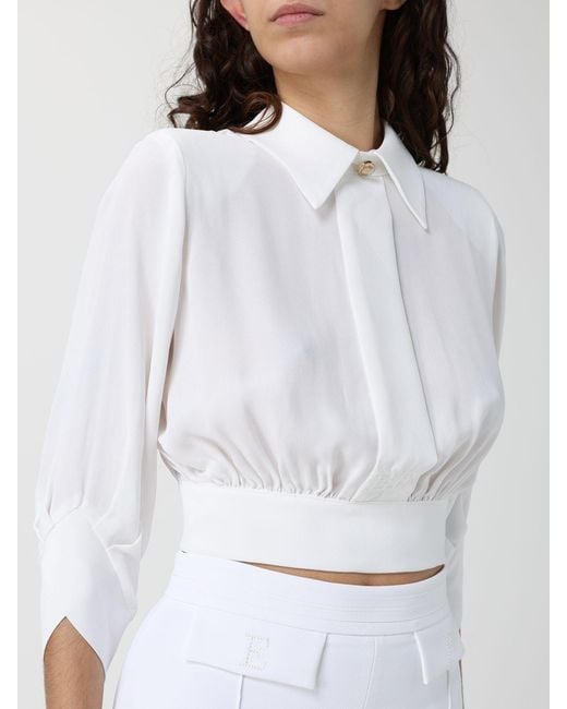 Elisabetta Franchi White Viscose Blouse