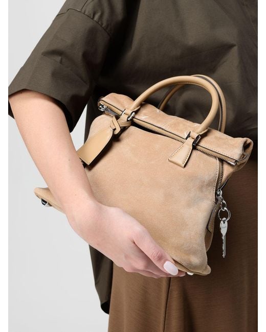 Maison Margiela Natural 5Ac Soft Suede Bag