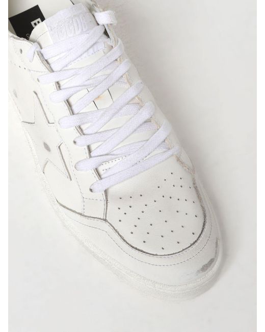 Sneakers Ball Star in pelle used di Golden Goose Deluxe Brand in White da Uomo