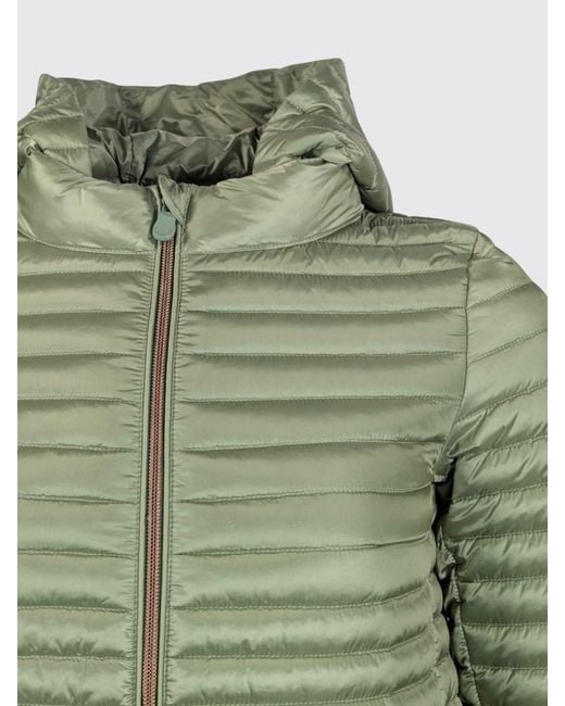 Save The Duck Green Nylon Down Jacket With Hood